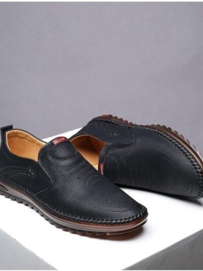 Men’s Synthetic Leather Soft Casual Slip-On Shoes – Lightweight & Comfortable