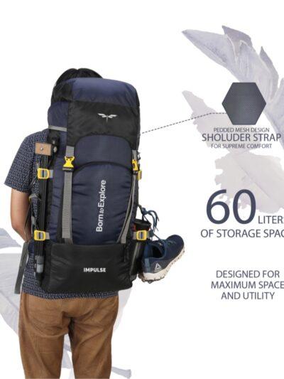 Impulse Keep Discovering Light Polyester Rucksack Black-Blue