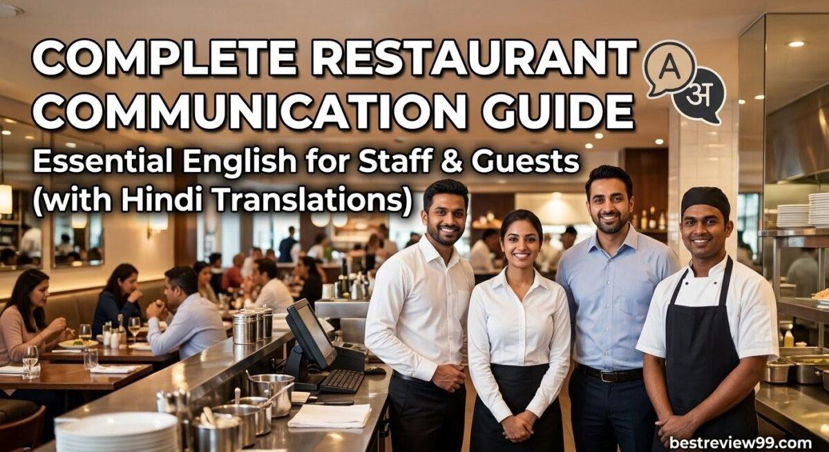 Restaurant communication guide for staff and guests".